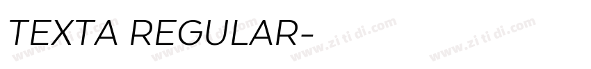 TEXTA REGULAR字体转换